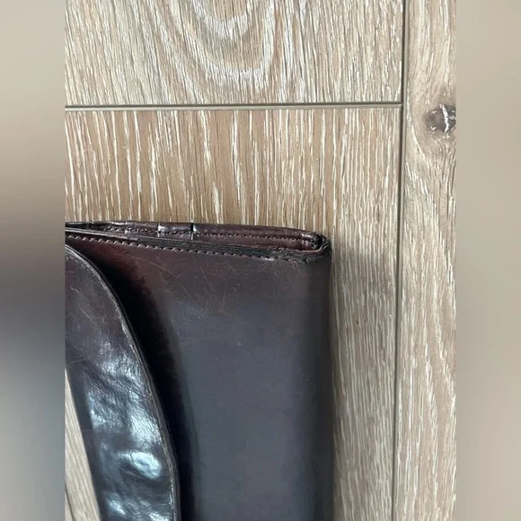 Vintage COACH Leather Tri Fold Brown Wallet neutral chic leather - Picture 3 of 13